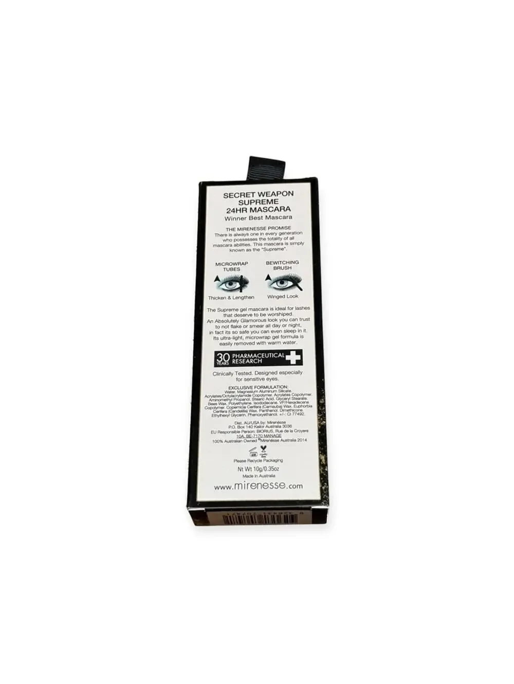 new Mirenesse ༄ Secret Weapon Supreme 24 Hour Tubing Mascara ༄ Black Haven ༄ HOT